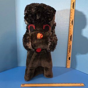 Vintage Genie Toys Big Large Huge Black Poodle Dog 24" Plush Fair Carnival Prize